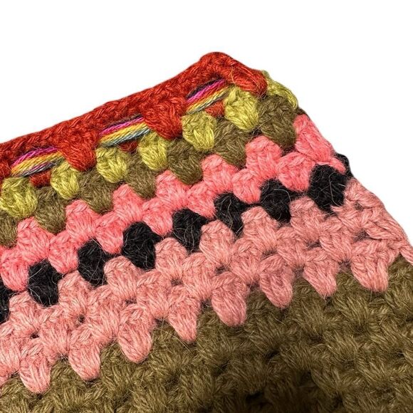 James Coviello x Anna Sui RARE Granny Knit Striped 100% Alpaca Knit Skirt Size S - Picture 6 of 10